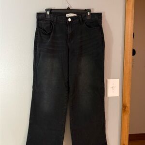 GOGO Women's Black Straight Leg Jeans